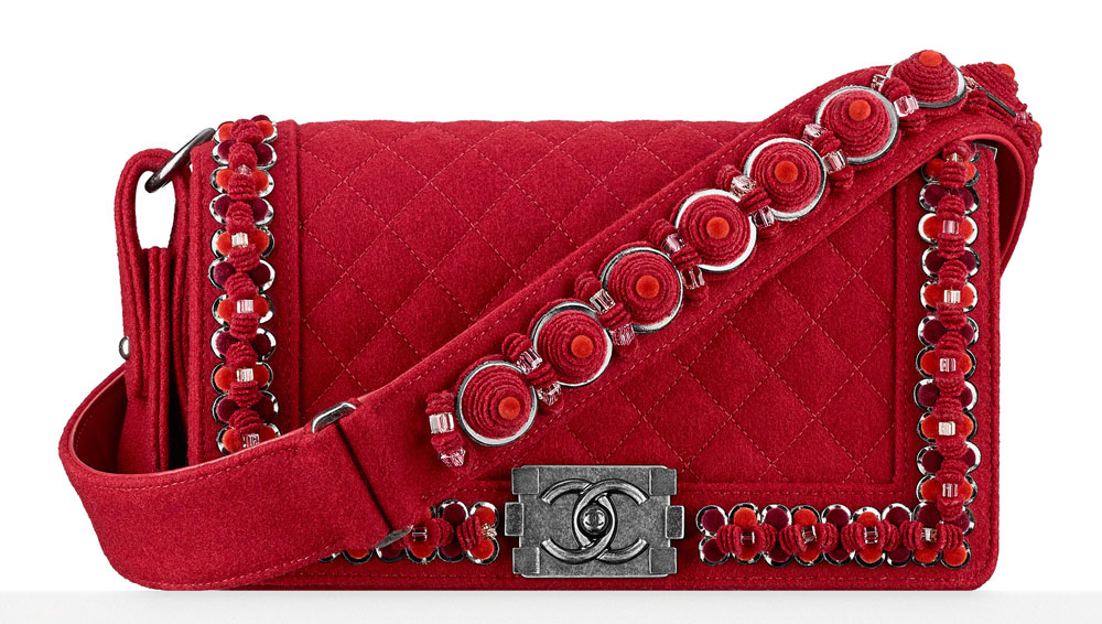 Chanel-Embroidered-Felt-Boy-Bag-Red