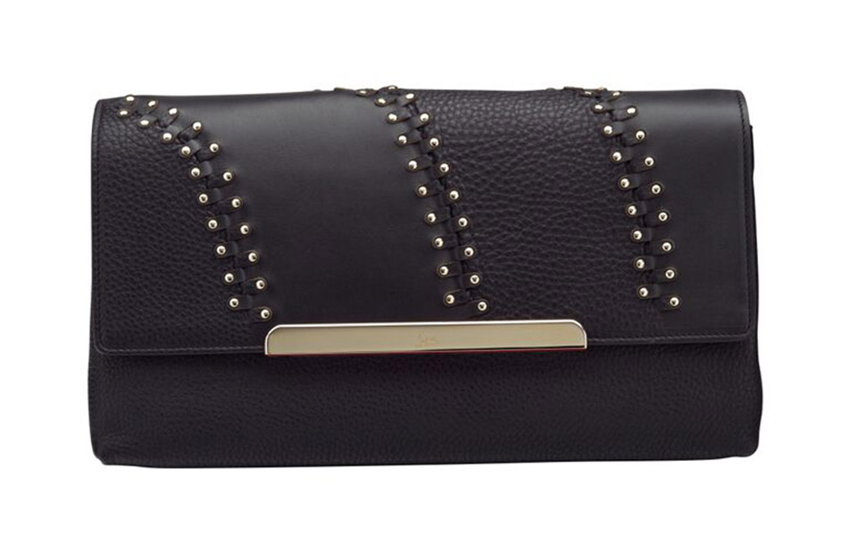 Christian Louboutin Pre-Fall 2015 Rougissime Clutch Frankenloubi Calf Black