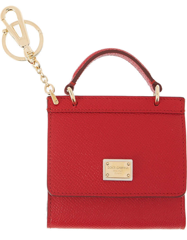 Dolce-&-Gabbana-Handbag-Keychain-Red