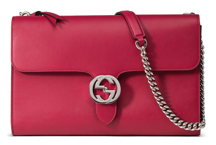 Gucci Interlocking Shoulder Bag Pink