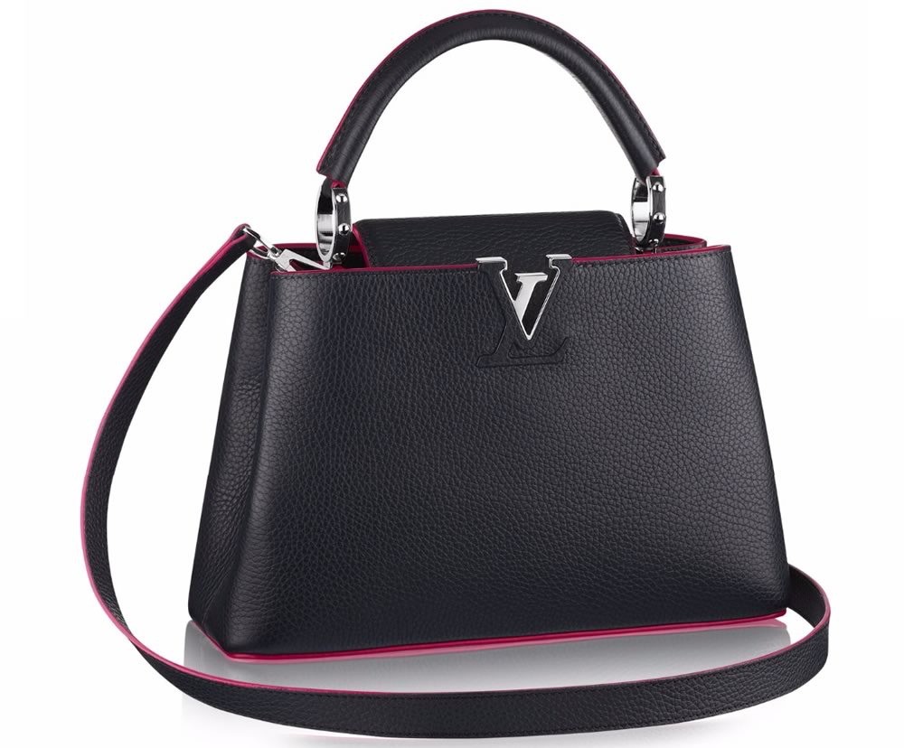 Louis vuitton black and online pink bag
