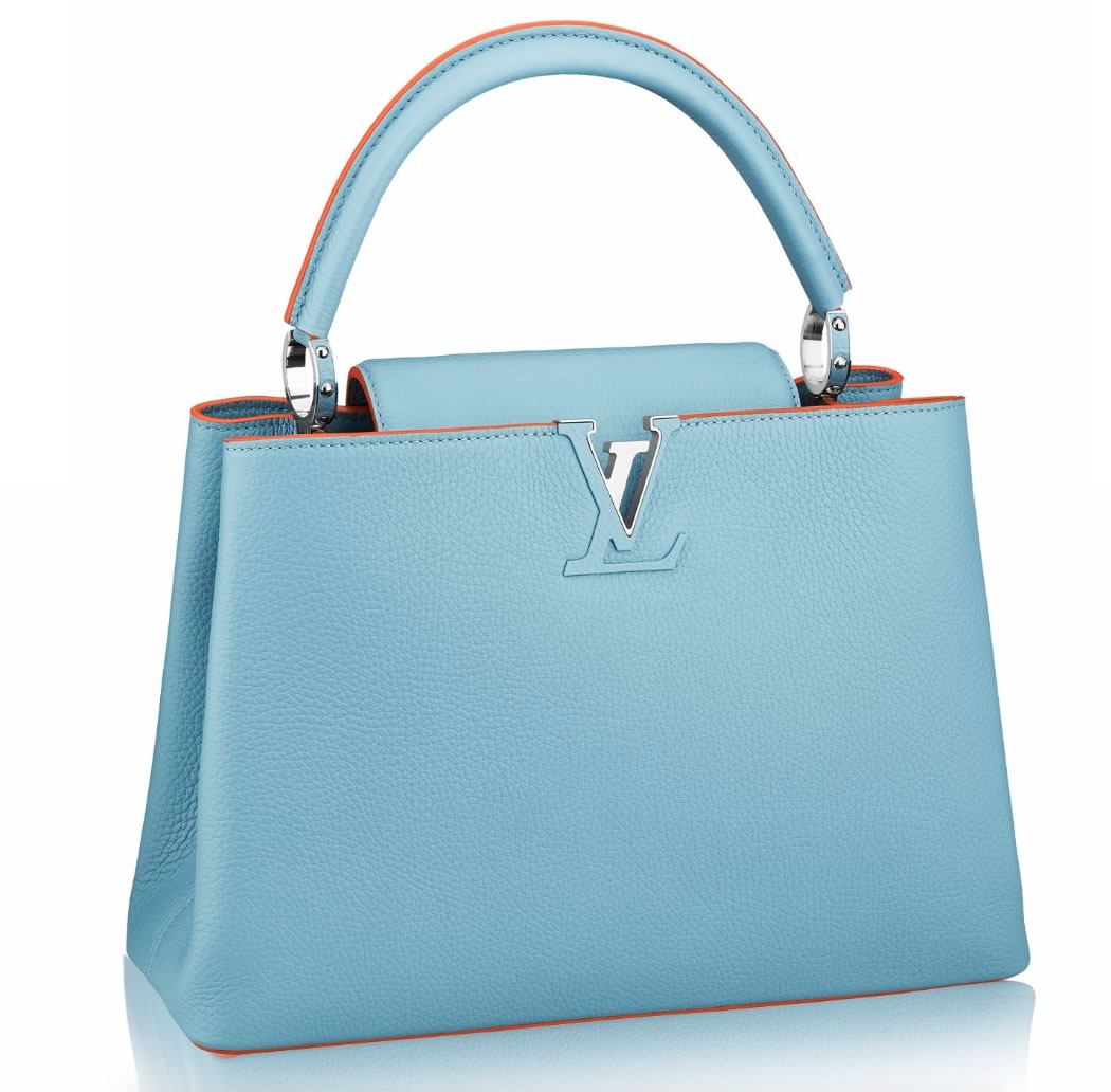 Louis Vuitton Capucines MM Blue and Orange