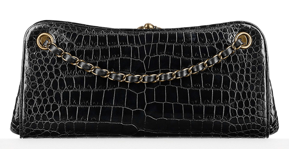 Chanel-Alligator-Kisslock-Frame-Bag