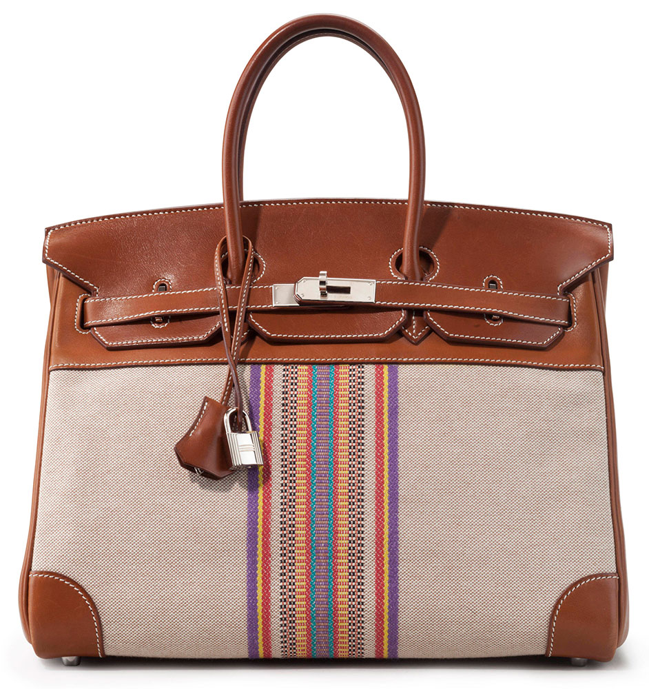 Hermes-Limited-Edition-Birkin-Natural-Barenia-Toile-H-Gange-35cm