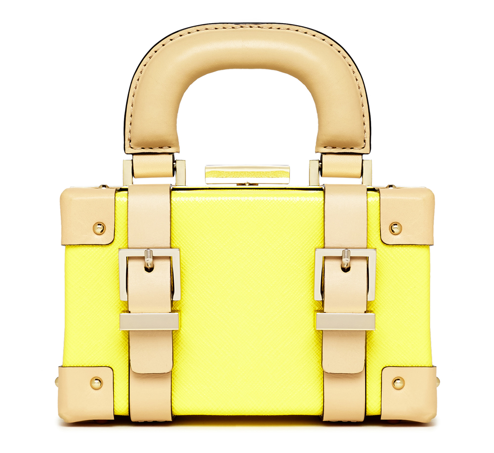 Kate Spade Yellow Mini Luggage Crossbody