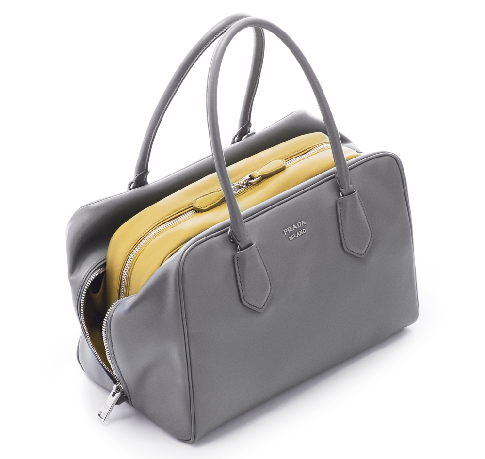 Prada Inside Bag Soft Calf Marmo Salvia