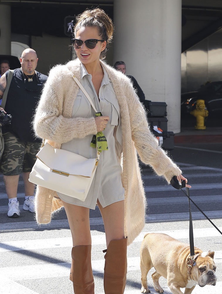 Chrissy-Teigen-Celine-Blade-Flap-Bag