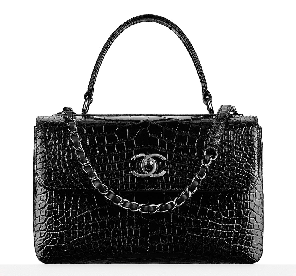 Chanel-Alligator-Top-Handle-Bag