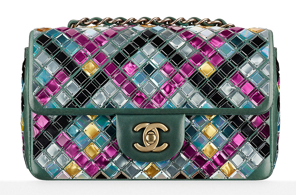 Chanel-Mosaic-Tile-Flap-Bag-Green