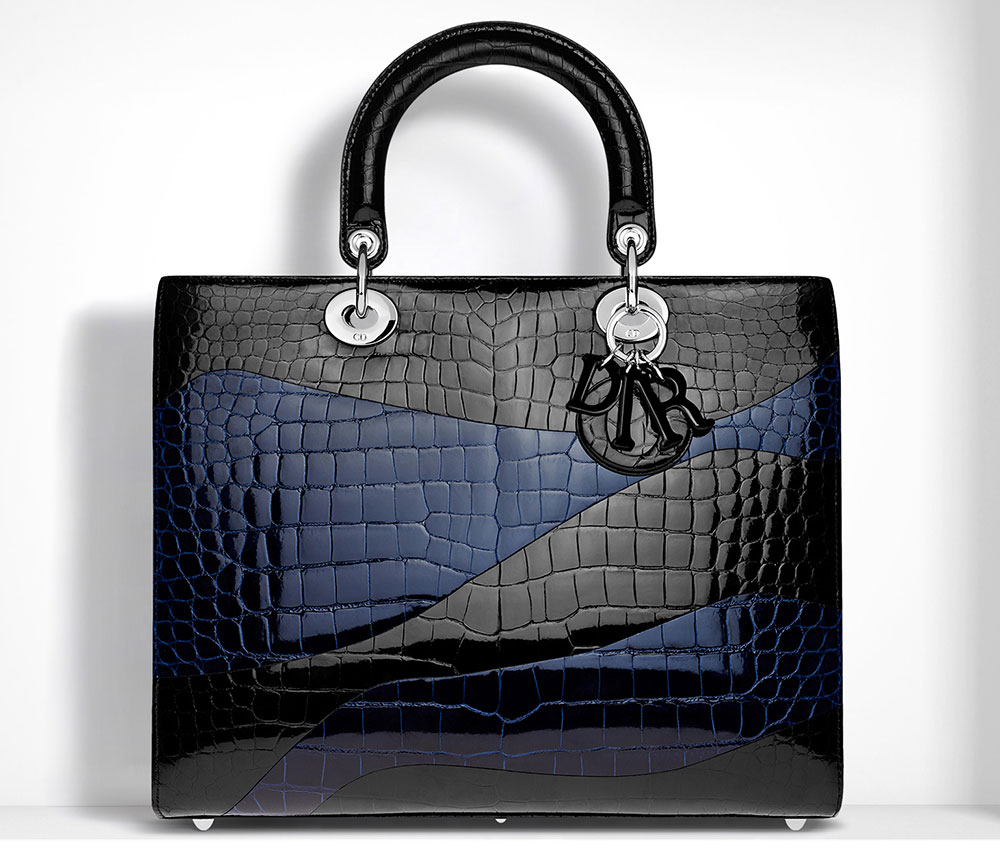 Christian Dior Crocodile Large Lady Dior Bag