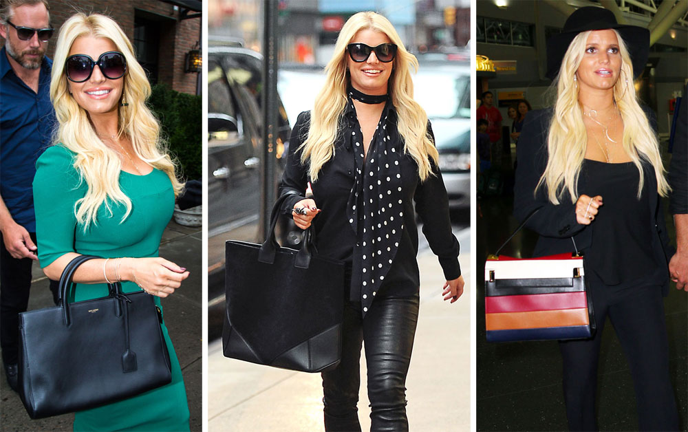 Jessica Simpson, Our New Hero, Brought No Fewer Than 8 Handbags on Her Trip to NYC - PurseBlog