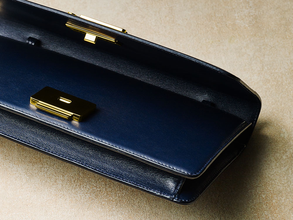 Ralph Lauren RL Clutch in Navy, $1,200