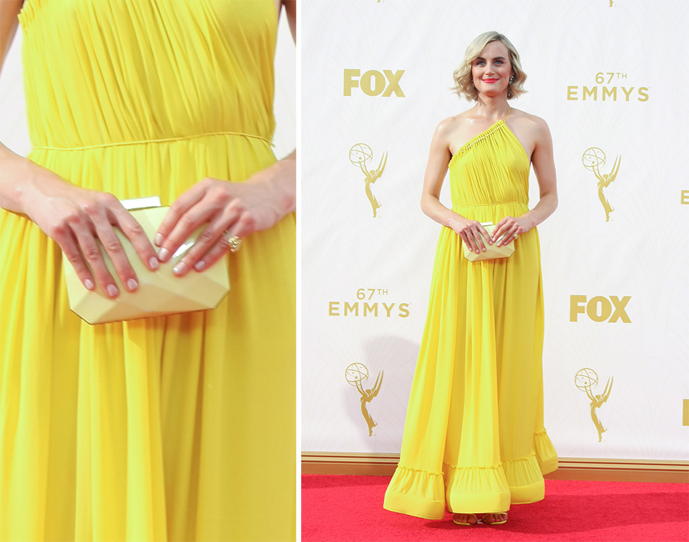 Taylor-Schilling-Stella-McCartney-Faceted-Clutch