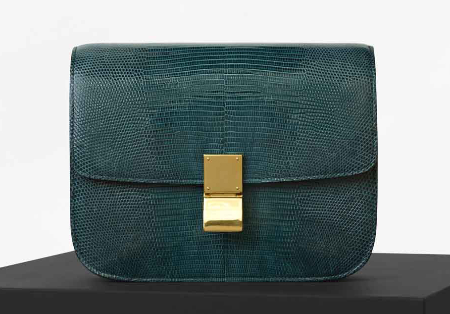 Celine-Classic-Box-Bag-Teal-Lizard