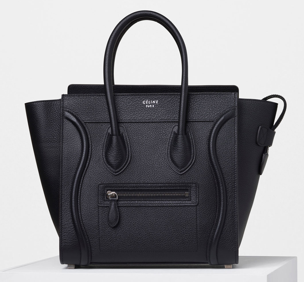 Celine-Micro-Luggage-Tote-Black