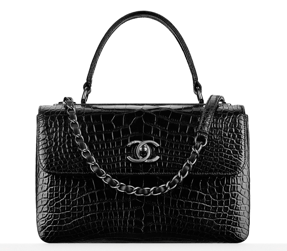 Chanel-Alligator-Flap-Top-Handle