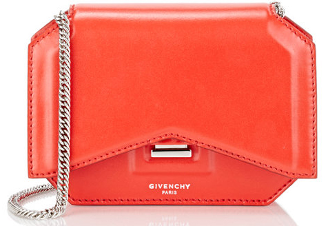 Givenchy-Bow-Cut-Chain-Wallet-Red