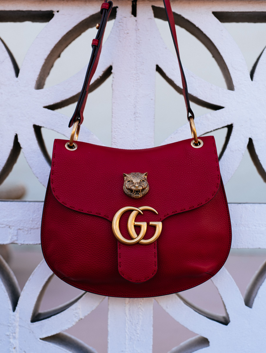 Gucci GG Marmont Shoulder Bag in Red
