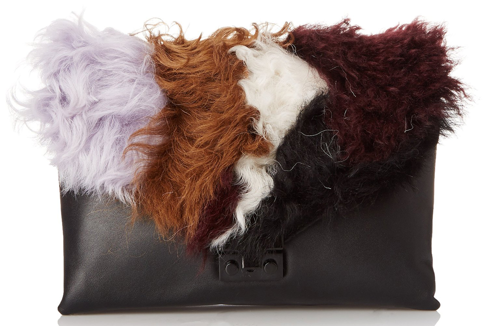 Loeffler-Randall-Shearling-and-Leather-Lock-Clutch