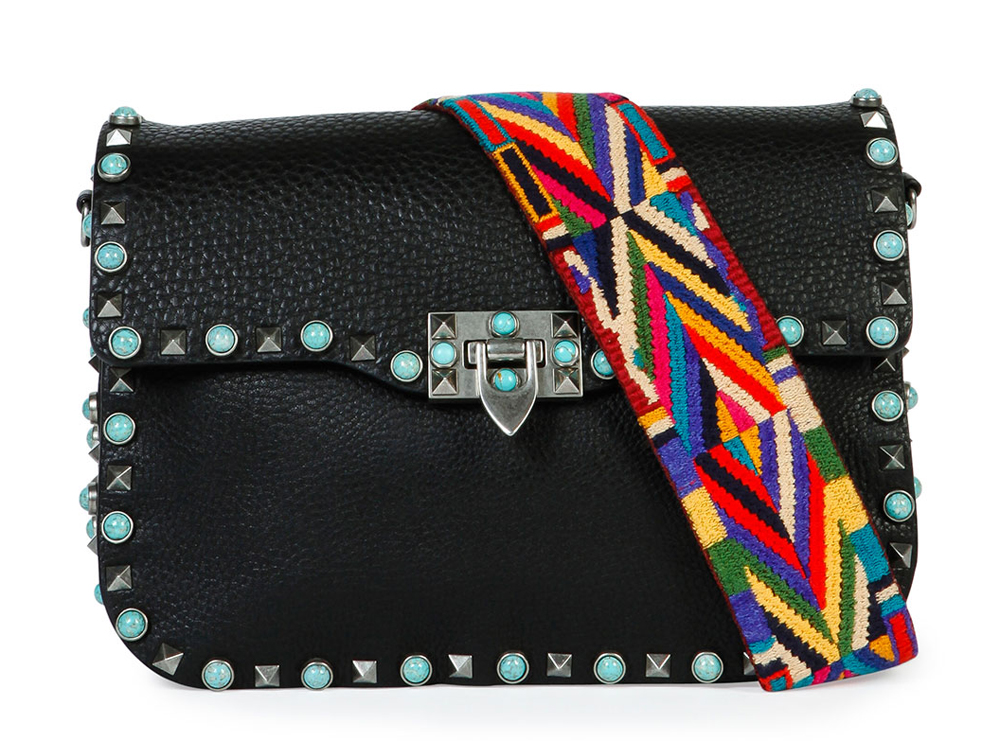 Valentino-Rockstud-Turquoise-Stud-Saddle-Bag