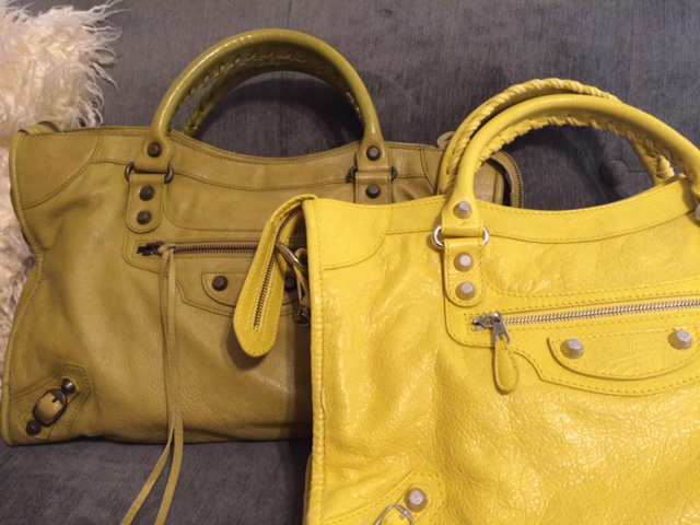 Yellow-Balenciaga-City-Bags