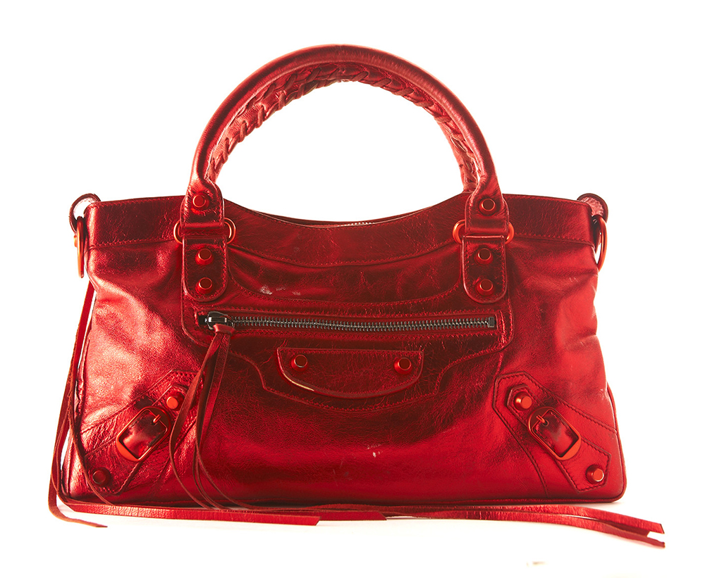 Balenciaga Metallic First Bag, $825 via SnobSwap
