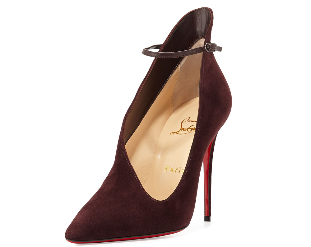 Christian Louboutin Vampydoly Suede Red Sole Half-Bootie