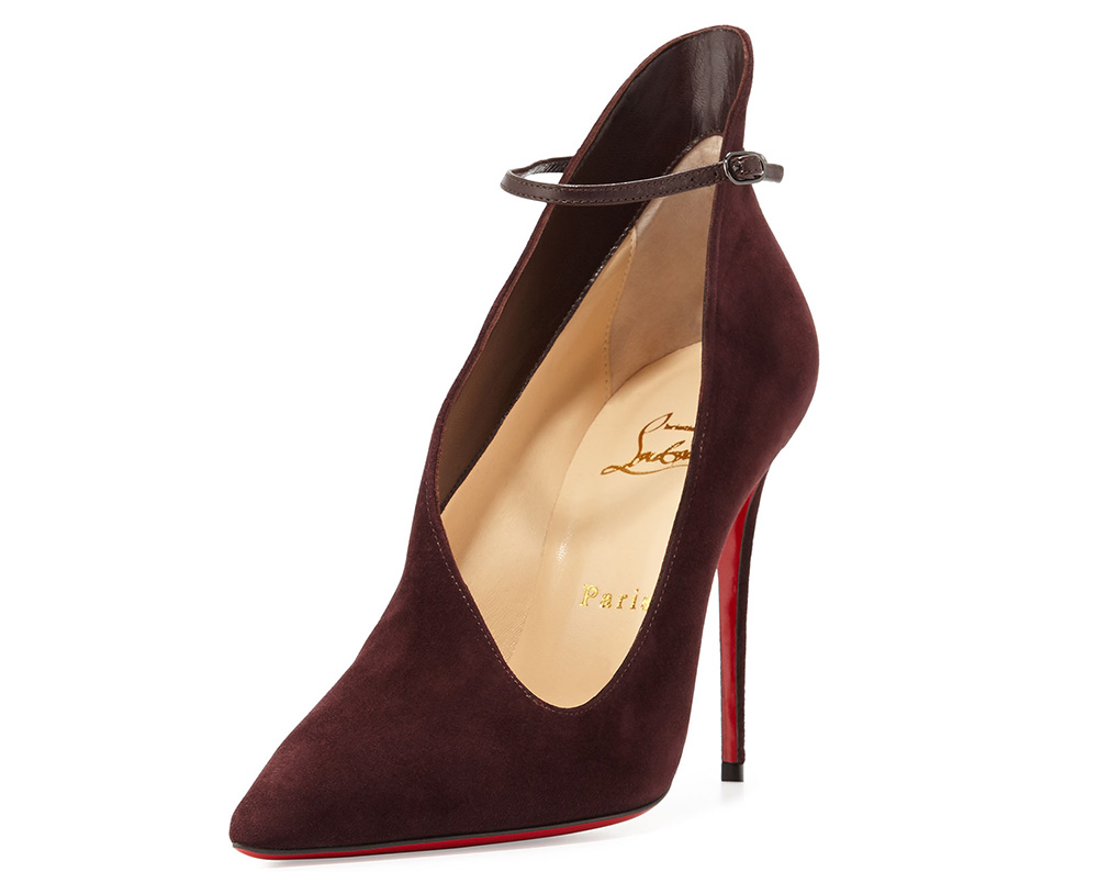Christian Louboutin Vampydoly Suede Red Sole Half-Bootie