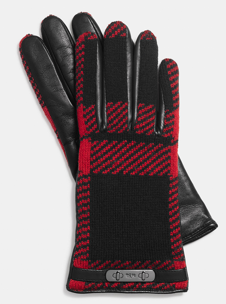 Coach-Mount-Plaid-Gloves