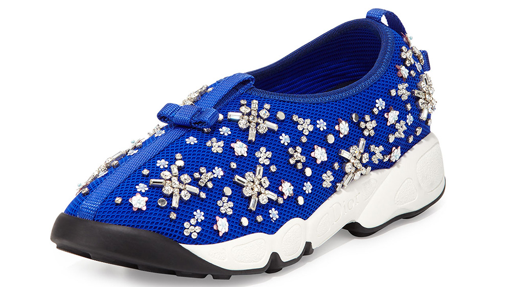 Dior Crystal-Embellished Mesh Trainer_blue