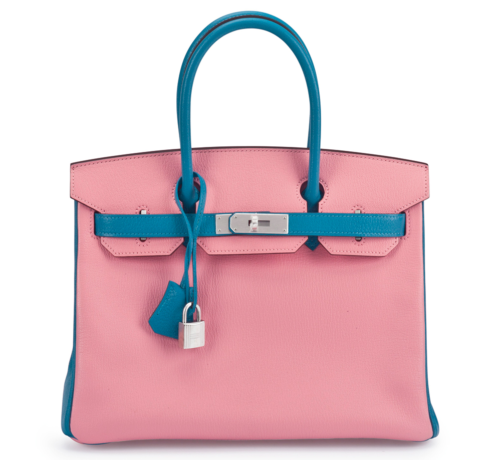 Hermes-Birkin-Special-Order-Horseshoe-5P-Pink-and-Turquoise-Chevre-30cm