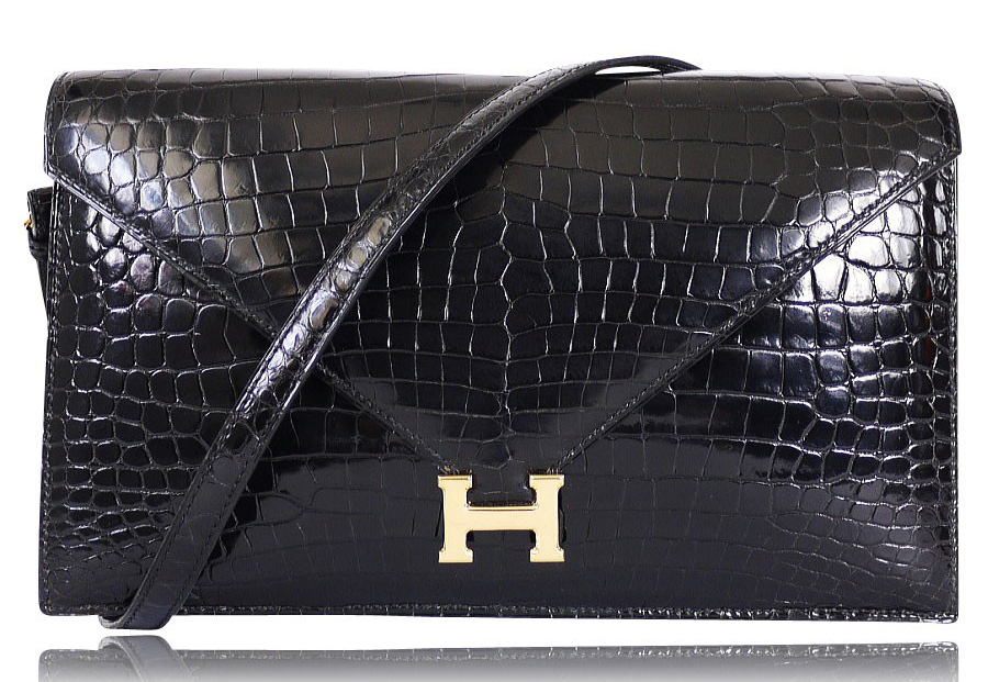 Hermes-Lisse-Lydie-Two-Way-Crocodile-Shoulder-Bag