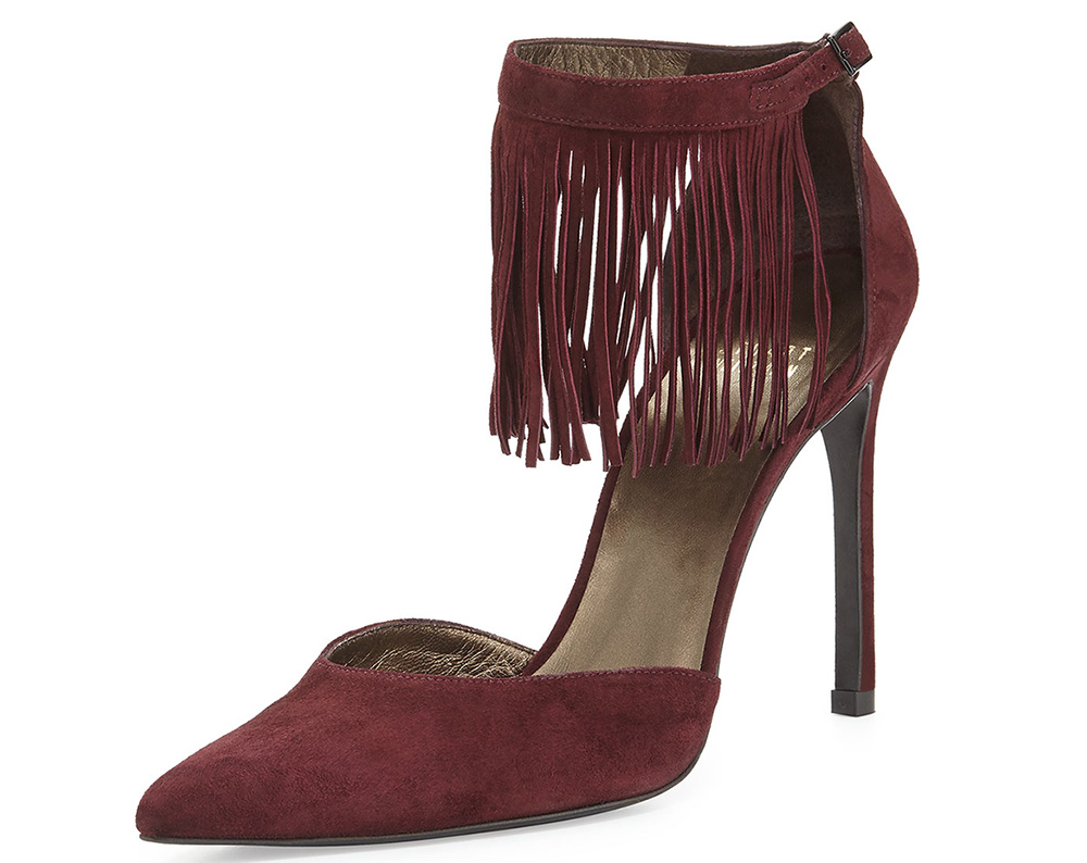 Stuart Weitzman Fringelica Pointed-Toe Pump