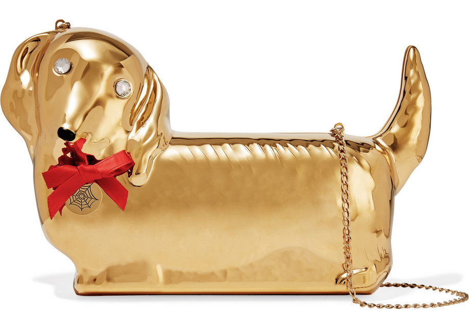 Charlotte-Olympia-Axel-Dachshund-Gold-Plated-Clutch