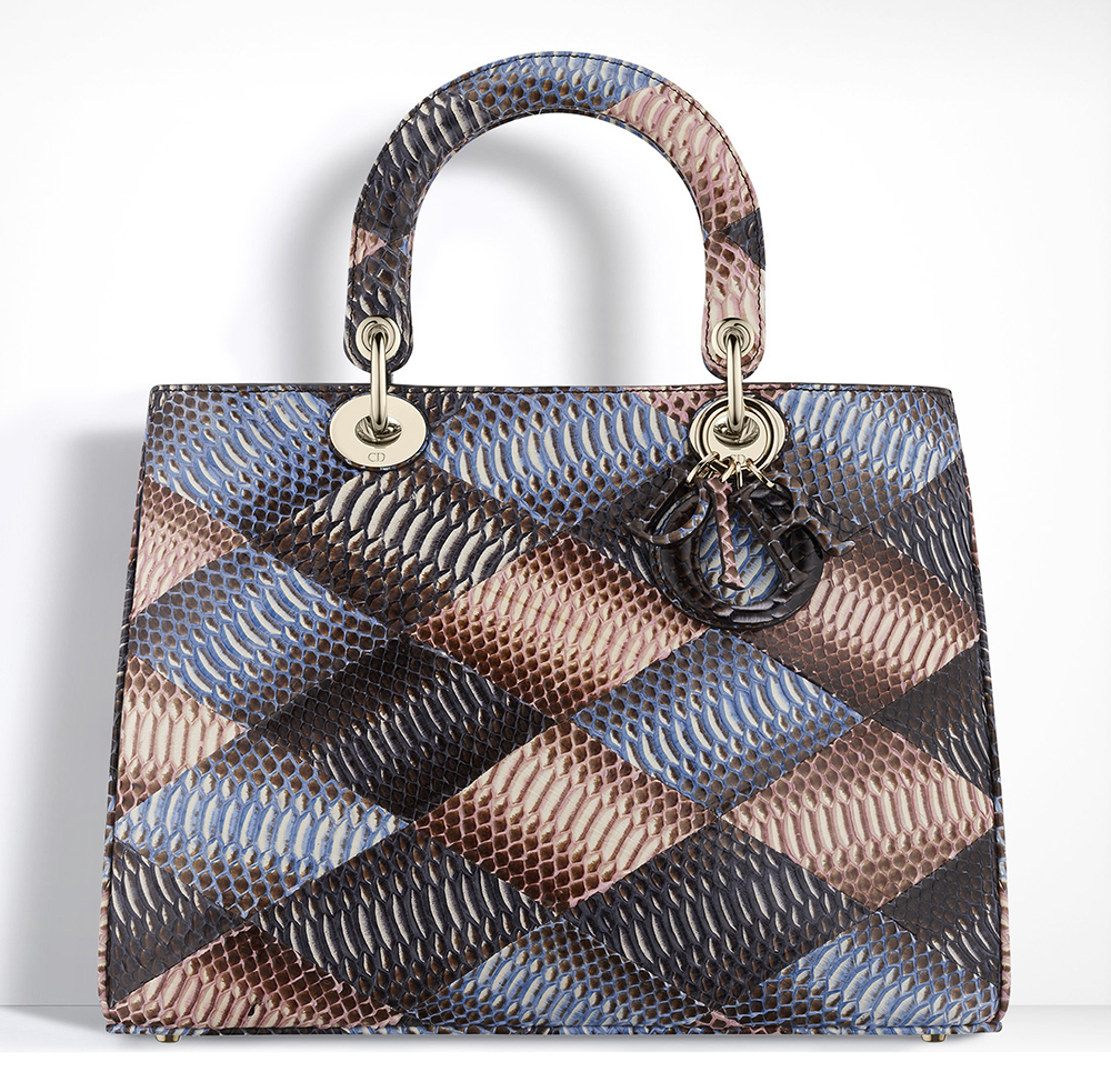 Christian-Dior-Diorissimo-Snakeskin-Patchwork-Bag