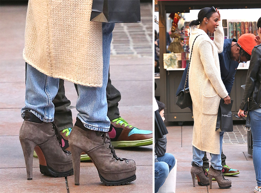 Kelly-Rowland-Alaia-Platform-Hiking-Boots