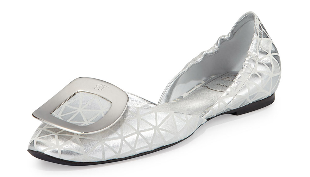 Roger Vivier  Chips Prism Leather d'Orsay Flat