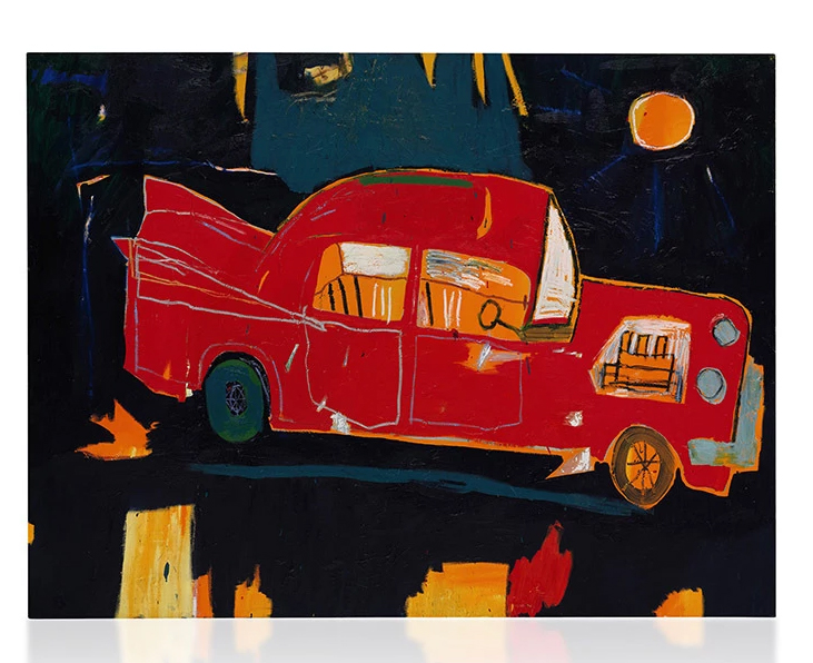 Rusting-Red-Car-in-Kuau-by-Jean-Michel-Basquiat