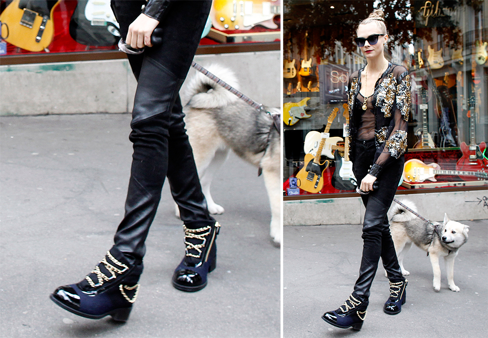 Cara-Delevingne-Chanel-Chain-Embellished-Boots