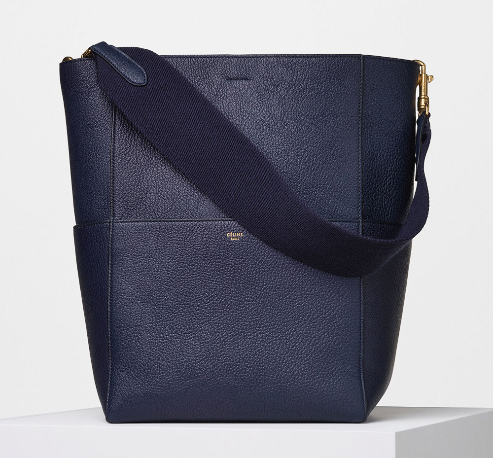 Celine-Seau-Sangle-Shoulder-Bag-Blue-2550