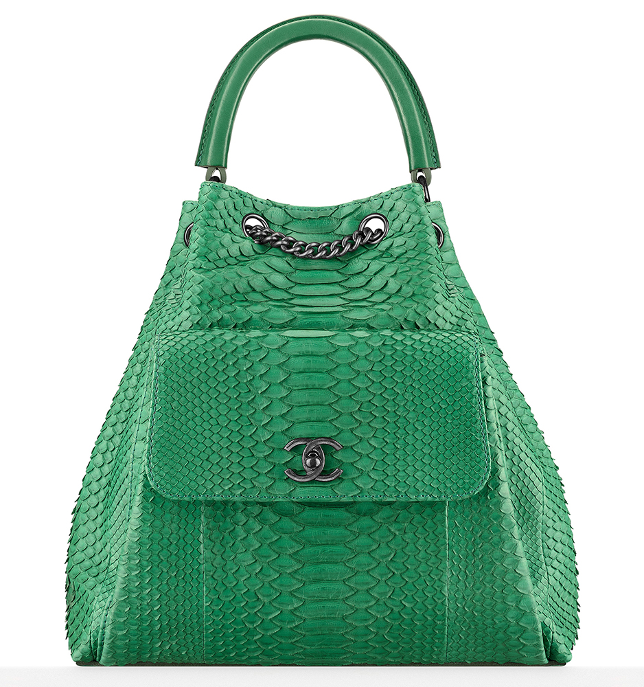 Chanel-Python-Drawstring-Handbag