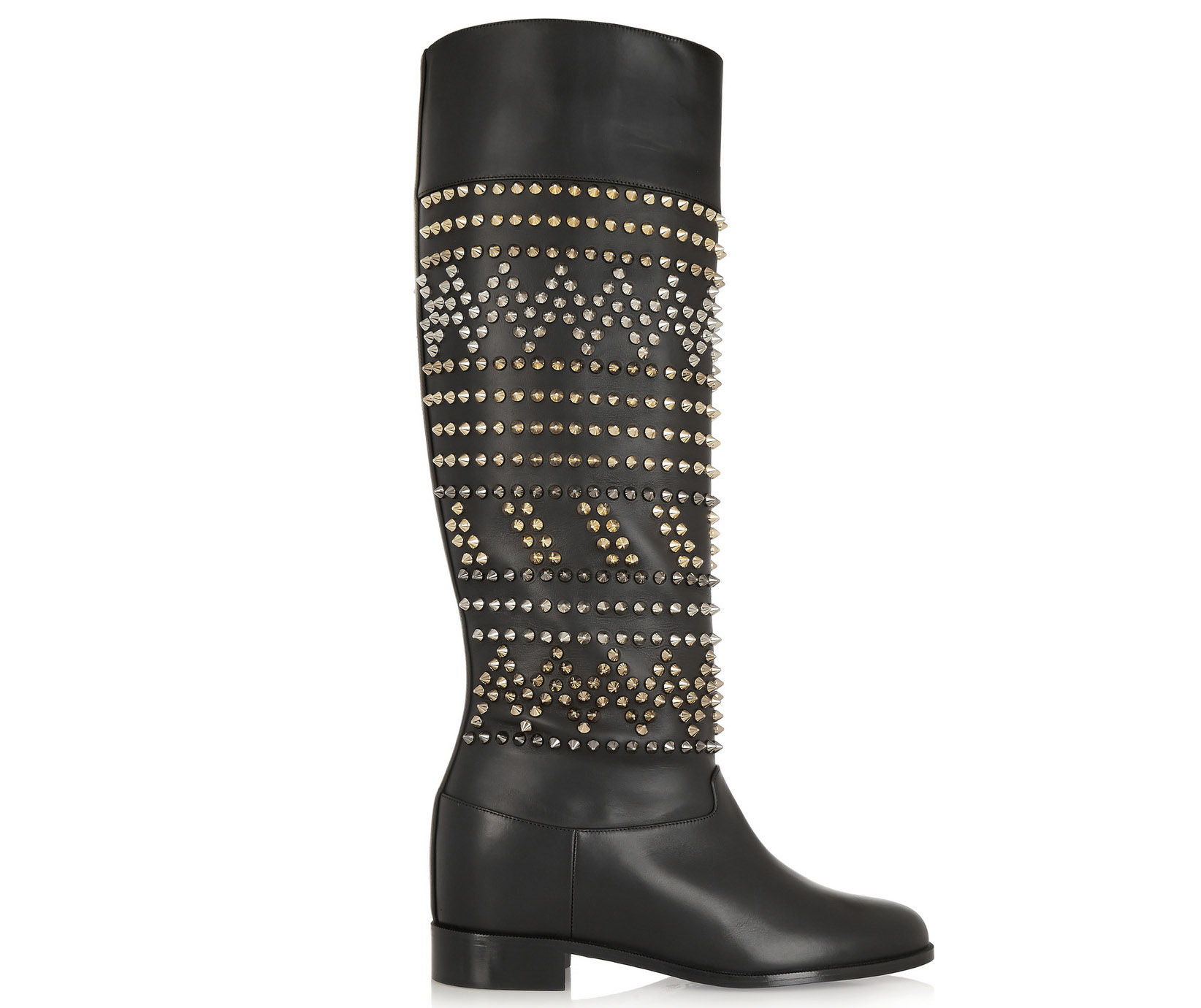 Christian Louboutin Rom Chic Spiked Leather Knee Boots