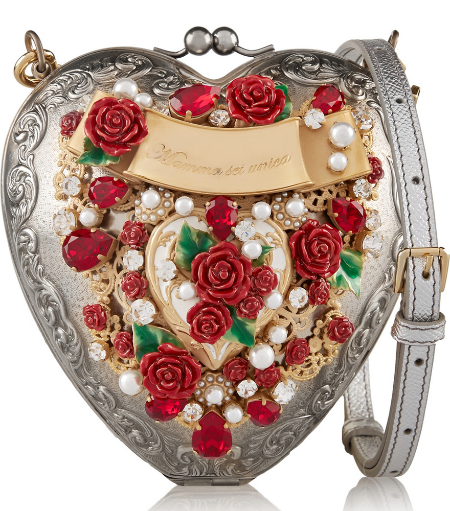 Dolce-and-Gabbana-Heart-Silver-Plated-Clutch