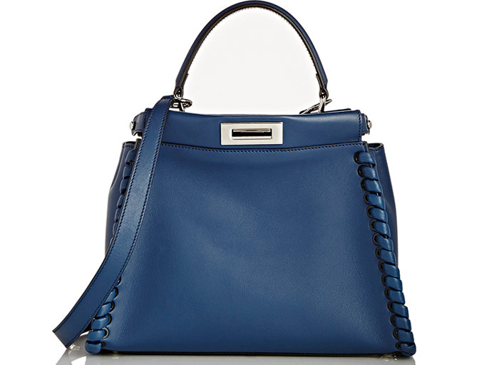 Fendi-Whipstitch-Peekaboo-Satchel-Blue