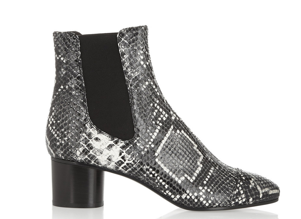 Isabel Marant Danae Snake-Effect Leather Ankle Boots