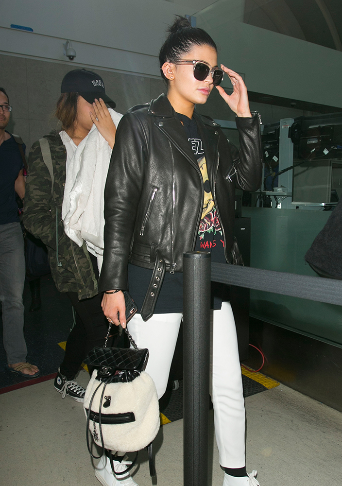 Kylie-Jenner-Chanel-Shearling-Backpack