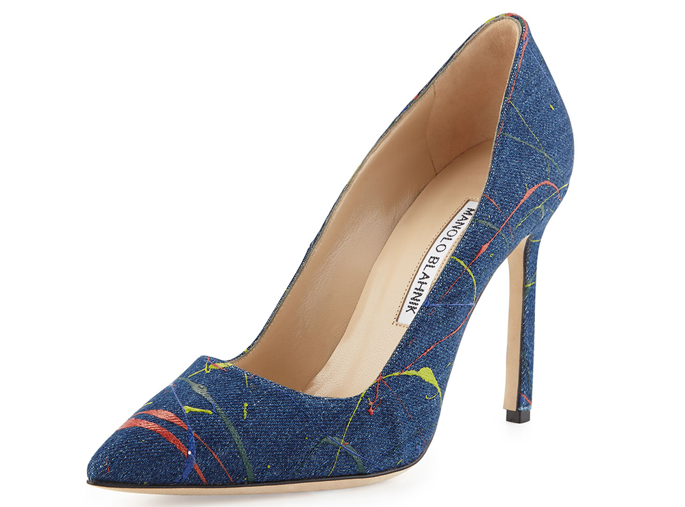 Manolo Blahnik  BB Paint-Splatter 105mm Pump