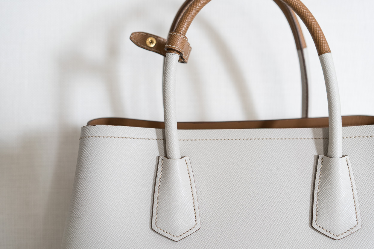 A Close Look at the Prada Bicolor Double Bag 7 Prada Bicolor Double Bag (7)