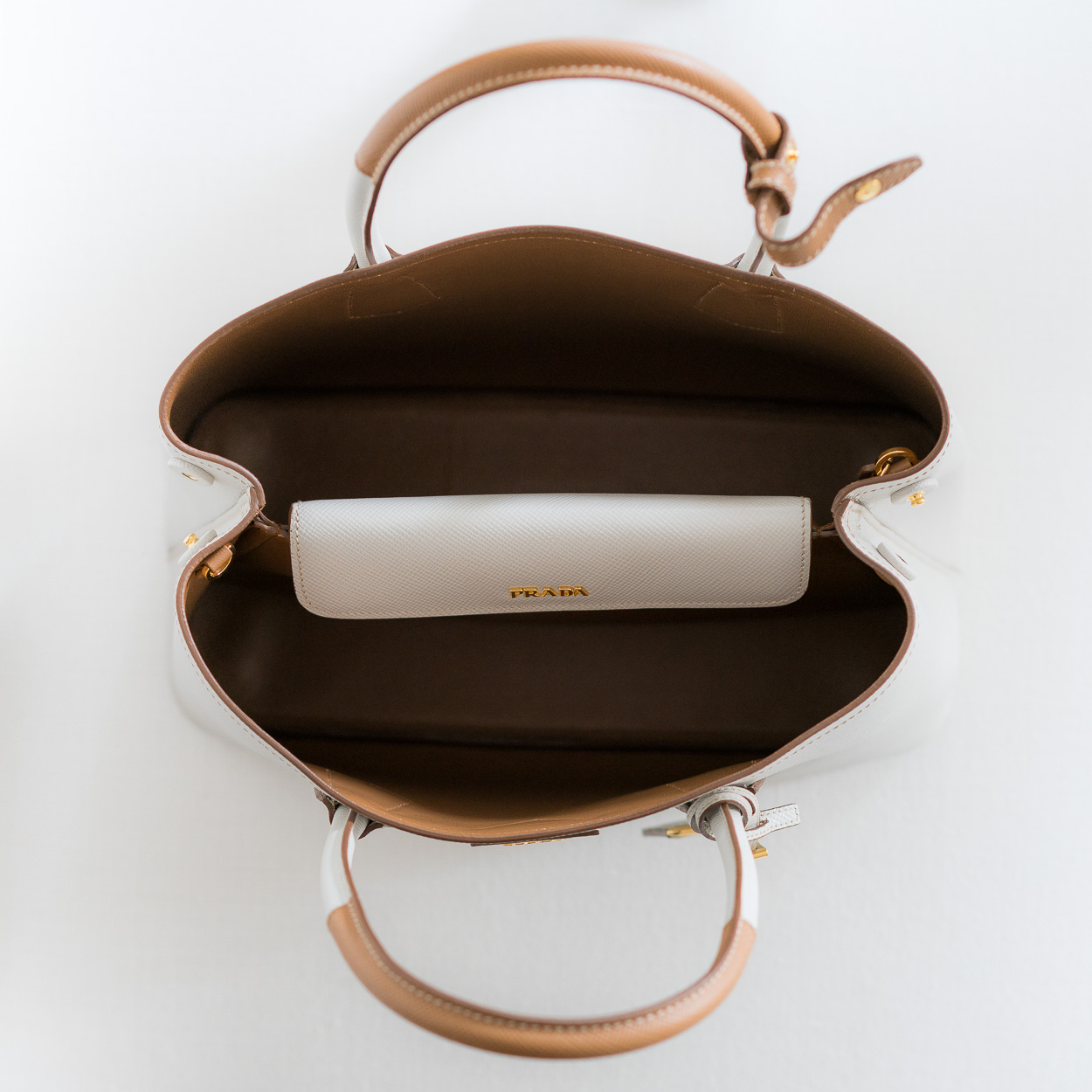A Close Look at the Prada Bicolor Double Bag 8 Prada Bicolor Double Bag (8)