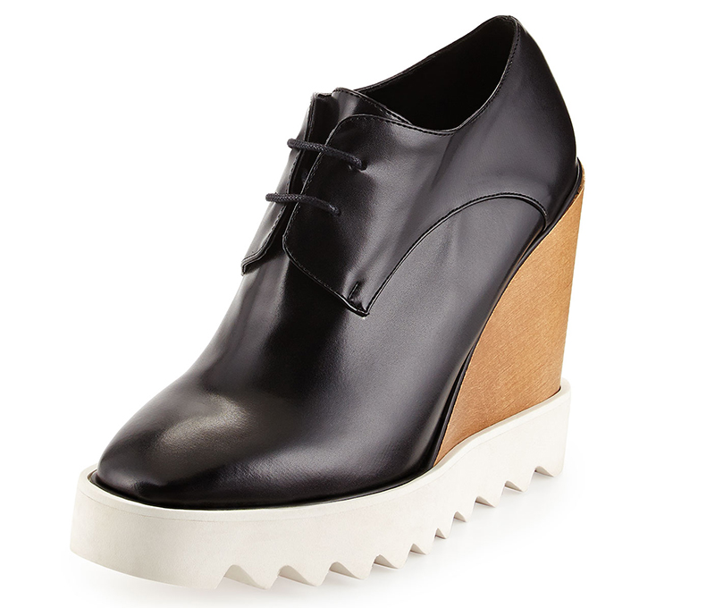 Stella McCartney Faux-Leather Wedge Oxford